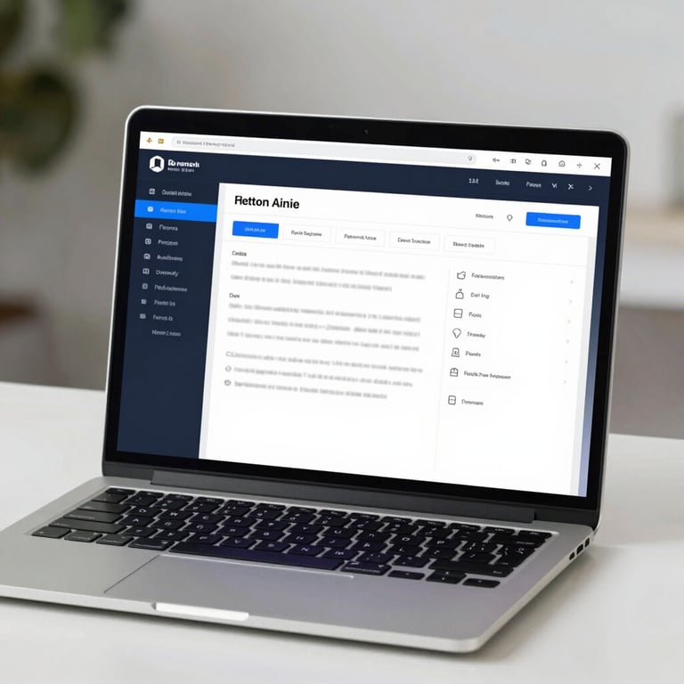 High-performance workstation laptop on a clean desk, showing a network monitoring interface.