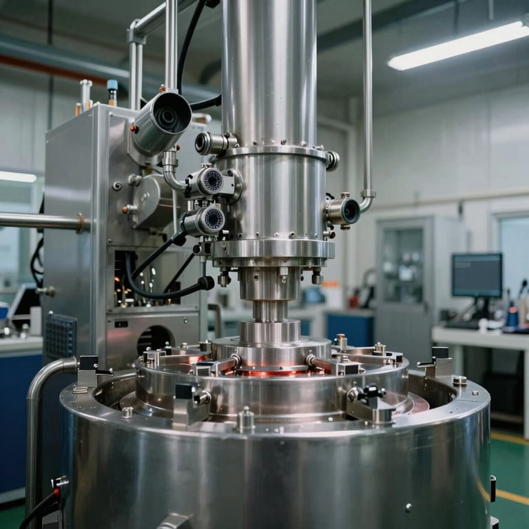 The interior of a clean, modern metal processing plant with specialized equipment and a professional, efficient atmosphere.