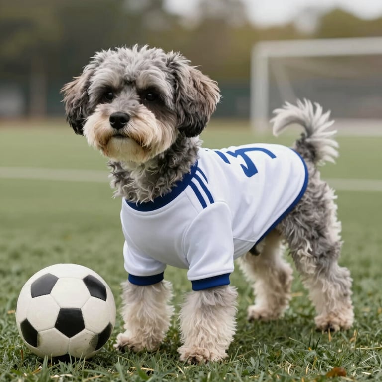 Perros modelando ropa de diseño para mascotas de Patitas Coquetas.