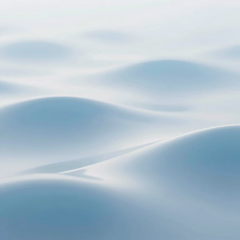 Abstract soft-focus waves of light blue and white, creating a sense of calm and mental clarity.