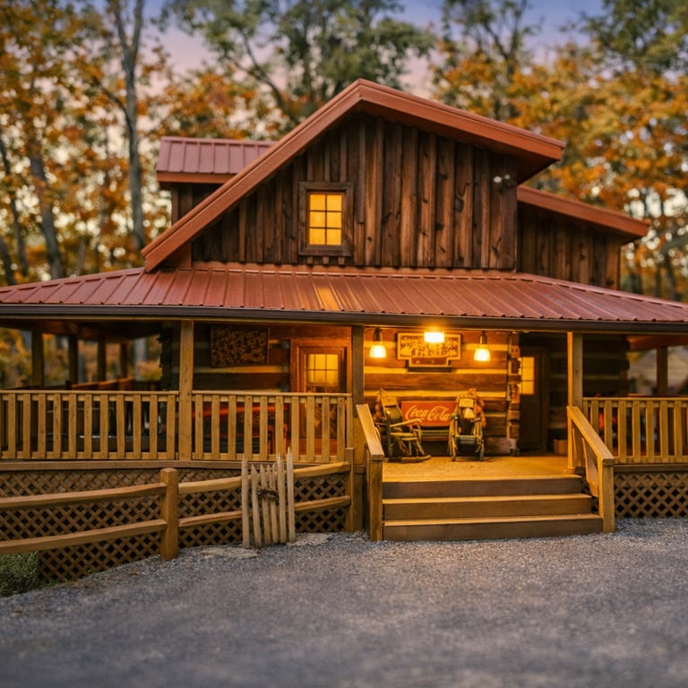 Spacious 3-bedroom Gatlinburg family cabin known as the entertainment headquarters with a massive game room.