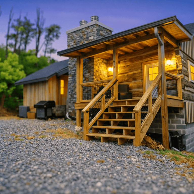 Secluded Gatlinburg cabin with a private outdoor hot tub and mountain views, ideal for romantic getaways