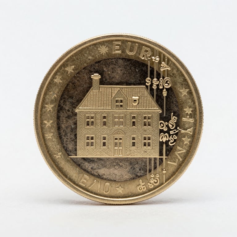 Elegant golden key resting on a navy blue velvet cushion symbolizing premium property access