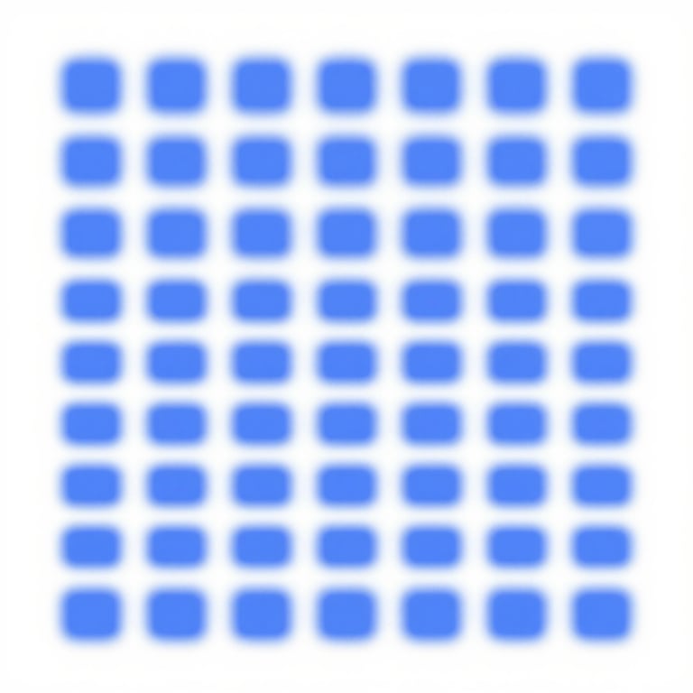 Abstract grid representing data synchronization, using #6B8FA2 and soft shadows.