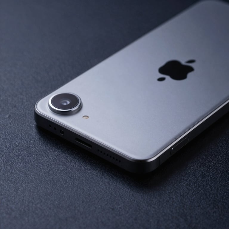 A macro shot of a sleek digital device on a dark navy surface, representing efficiency and modern technology.