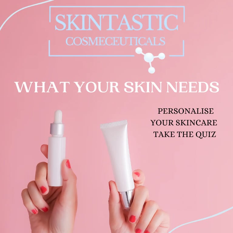 a person holding a bottle of skin care products