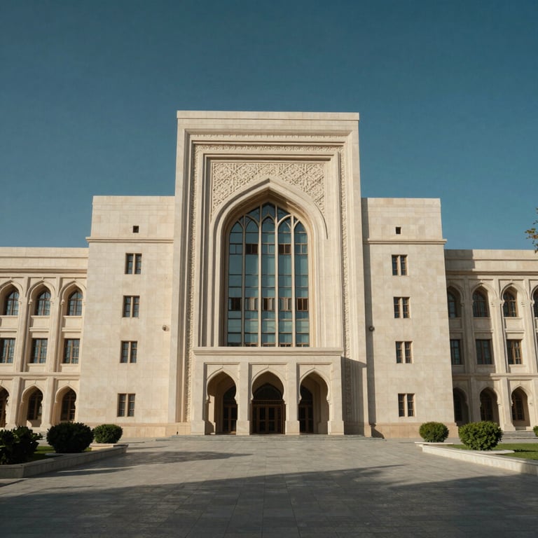 External view of King Saud University's majestic campus buildings highlighting modern infrastructure.