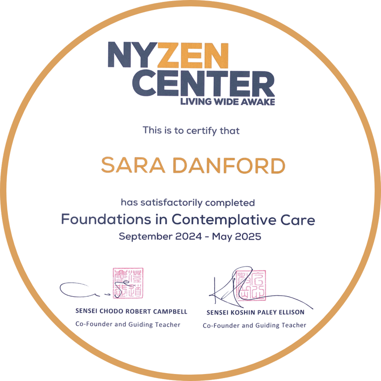 Badge of a New York Zen Center Foundations in Contemplative Care Program Graduate