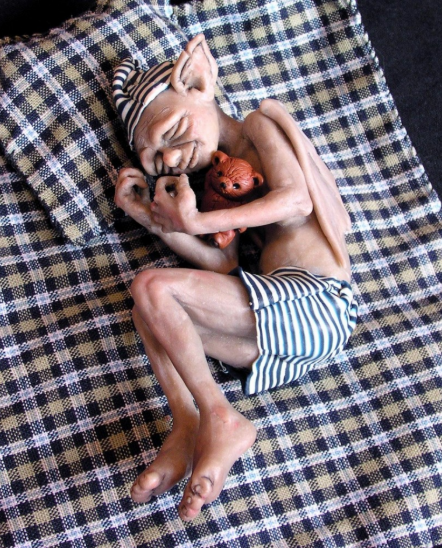 Polymer clay sculpture.