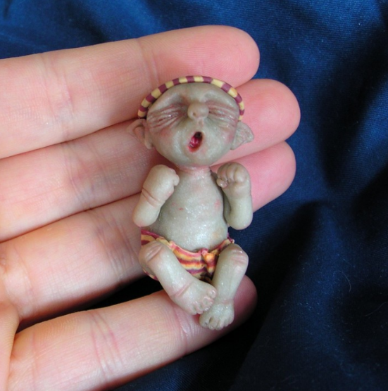 Polymer clay sculpture.