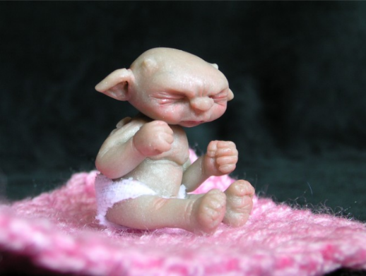 Polymer clay sculpture.