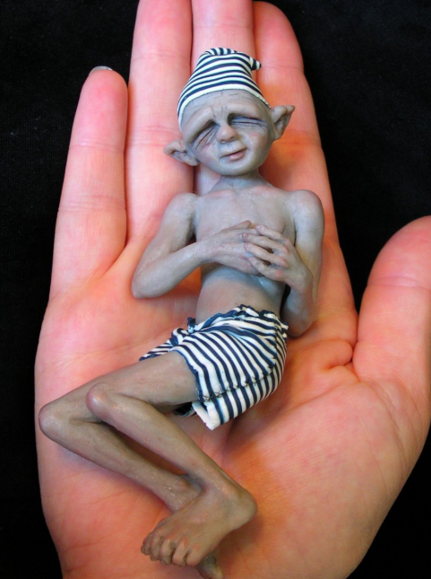 Polymer clay sculpture.