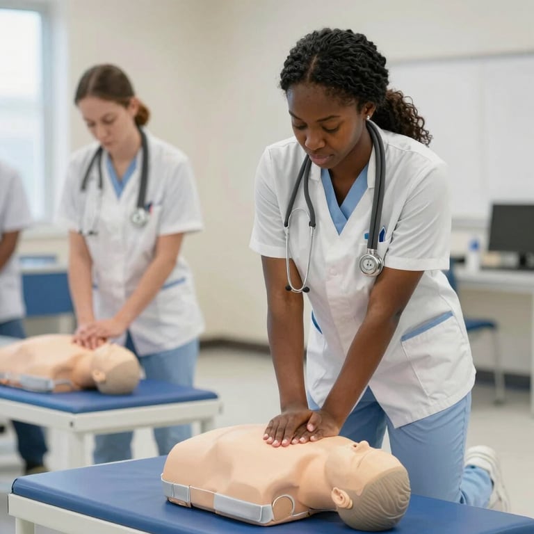 Students practicing interview techniques in a supportive workshop.