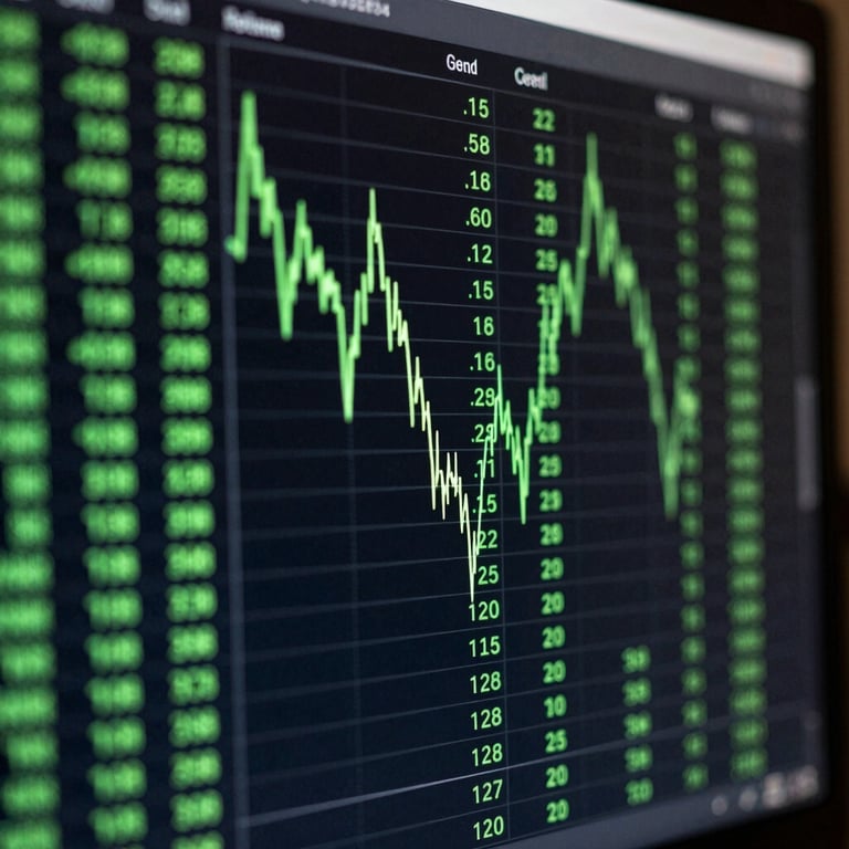 Macro close-up of a complex attribution dashboard on a dark monitor, high-contrast green data lines, sharp focus on revenue metrics.
