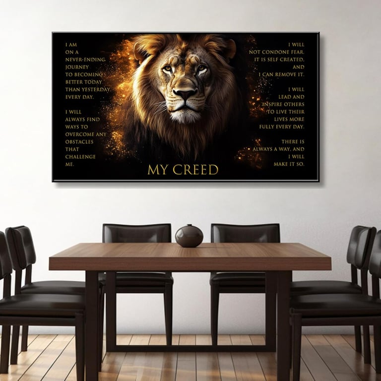 Motivational Lion Quote Canvas Wall Art, Lion Canvas Wall Art, Lion Canvas Wall Art Large,