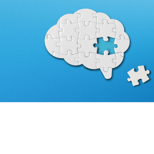 a puzzle piece of puzzle pieces with a brain map