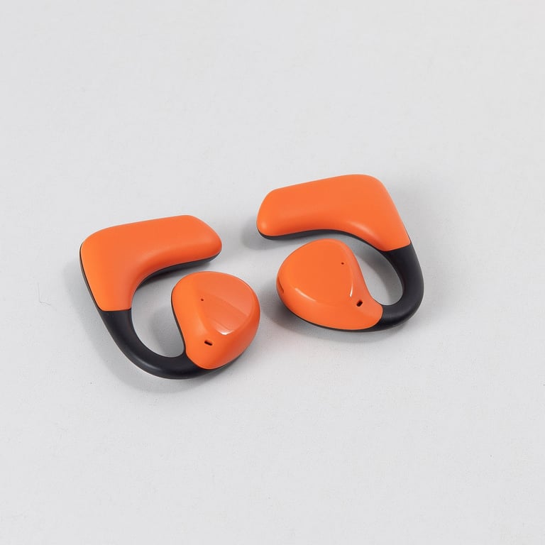 fotografia de produto fone de ouvido bluetooth com estojo para ecommerce