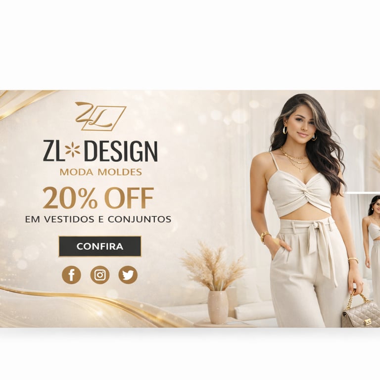 banner promocional de moda criado para campanha digital de marca de roupas