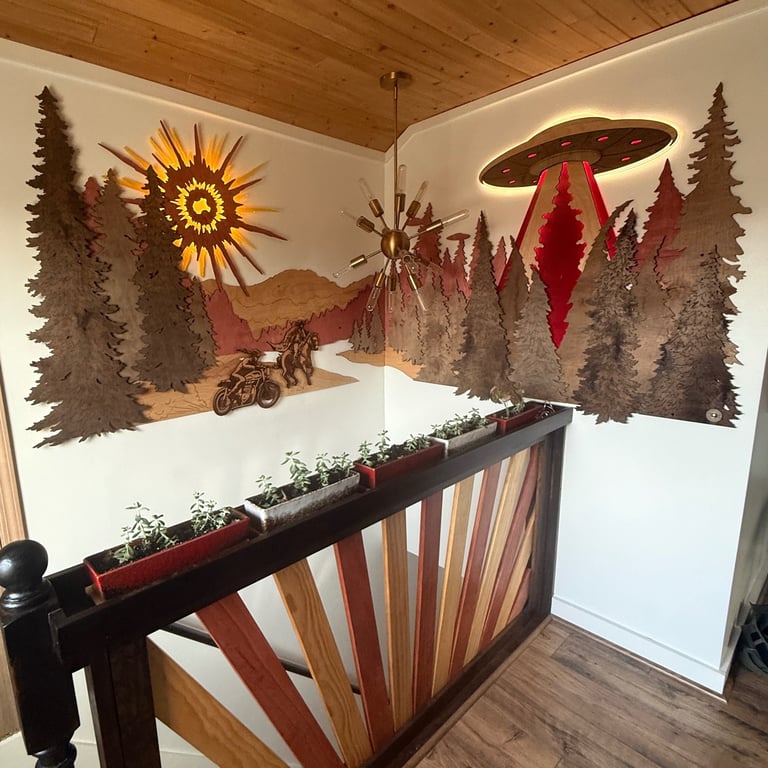 SignWave custom sculptural mural