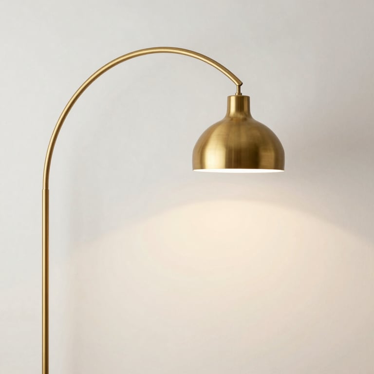 A moody walnut-toned living room bathed in warm amber light, showcasing a serene and inviting atmosphere.