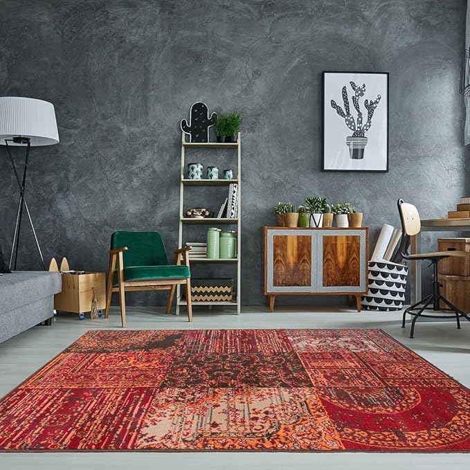 Red Brown Burnt Orange Rug