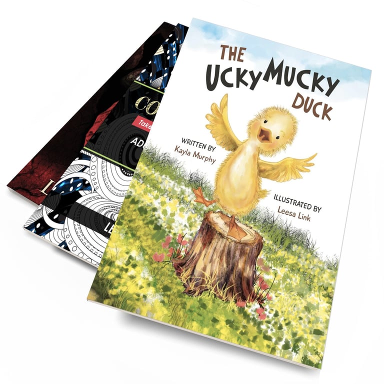 Colorful book covers for publishing using Adobe Illustrator