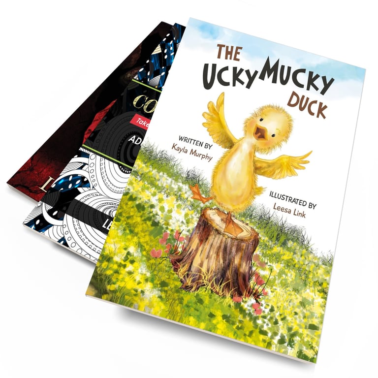 Colorful book covers for publishing using Adobe Illustrator