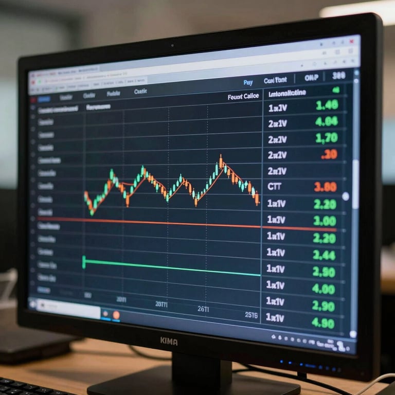 A digital screen displaying call center performance metrics in a professional setting.