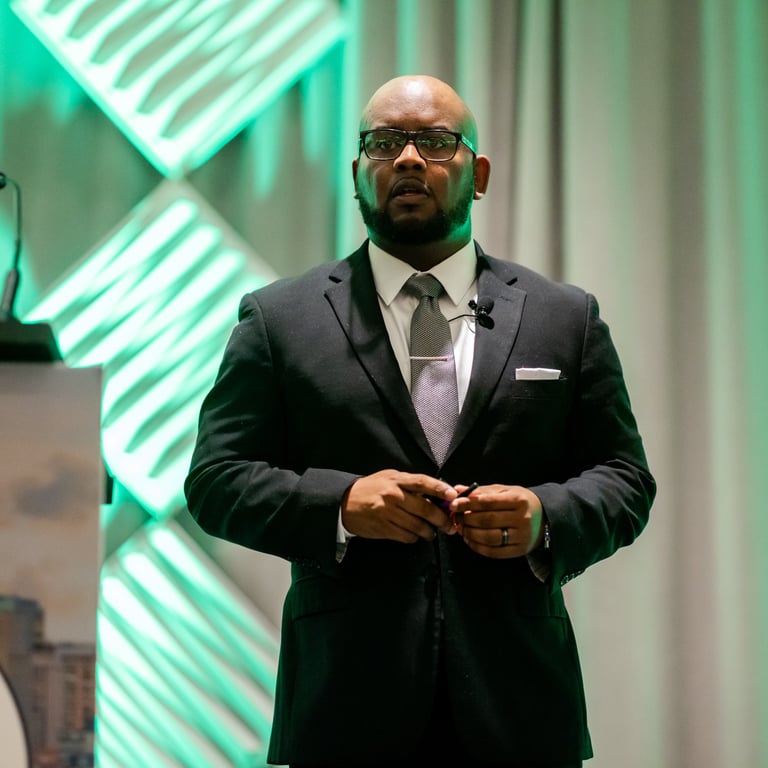 Image of Charles Brown presenting at a conference