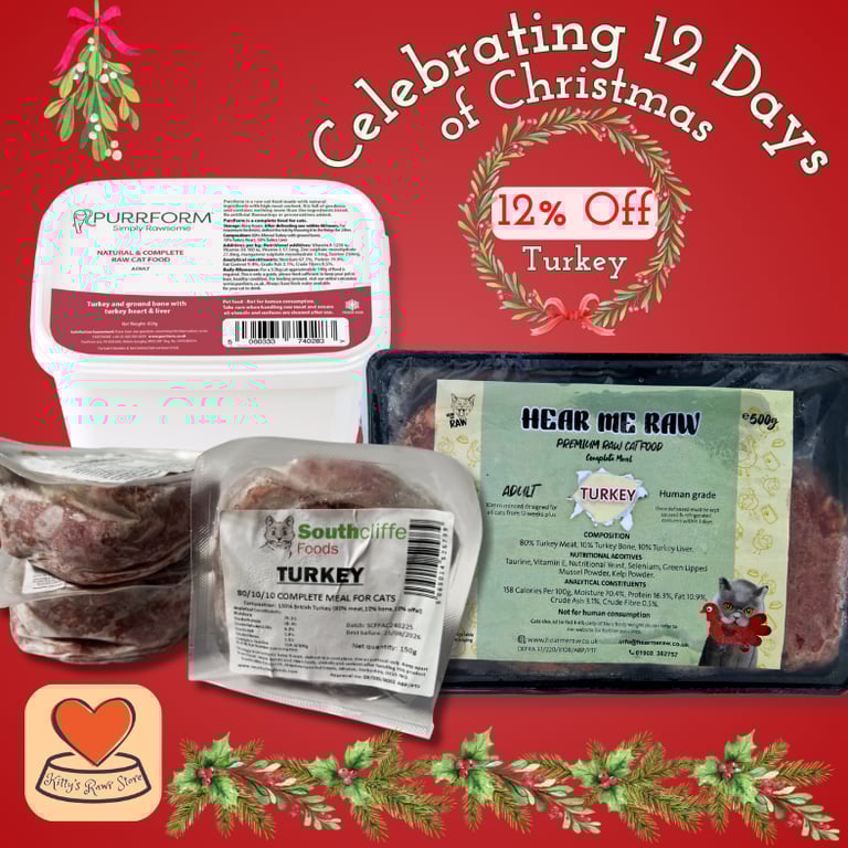 12% Off Christmas Turkey at Kitty's Rawr Store