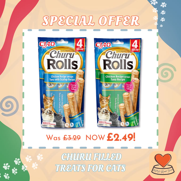 Churu Roll Cat Treats now £2.49 at Kitty's Rawr Store