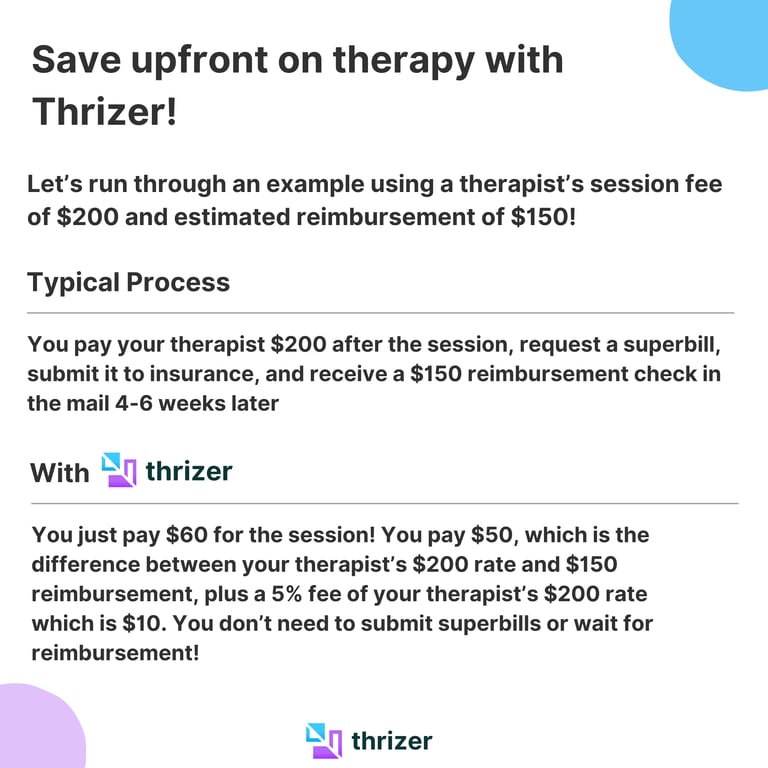 affordable out of network therapy easy reimbursement