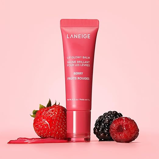 LANEIGE Lip Glowy Balm in Berry – lightweight, glossy lip hydration with Shea Butter 