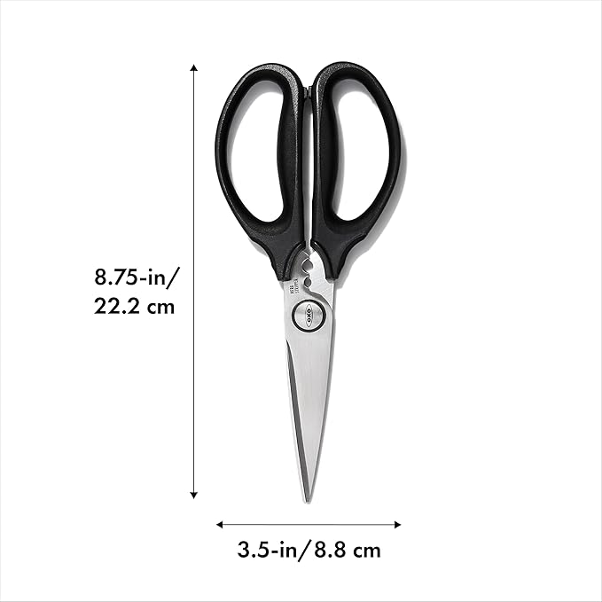 OXO Good Grips Multi-Purpose Kitchen and Herb Scissors with stainless steel blades and micro-serrate