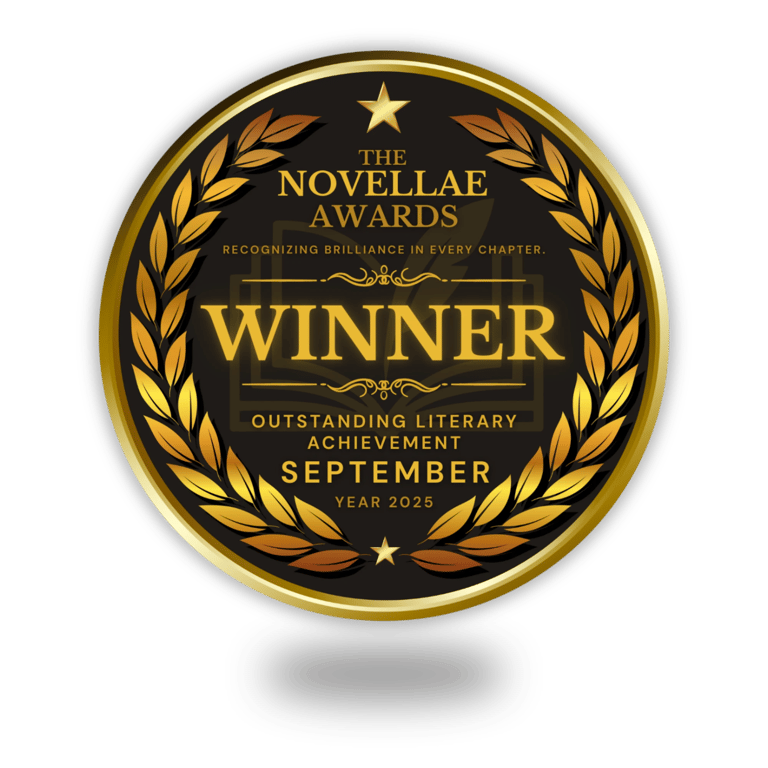 the novellae award gold seal, september 2025 winner seal