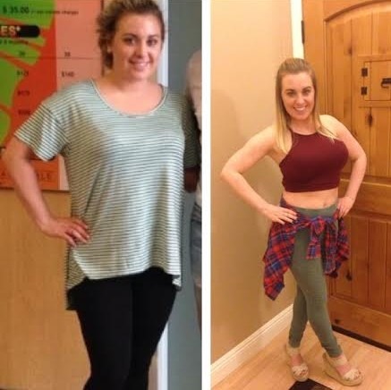 before and after weight loss progress female 40  year old