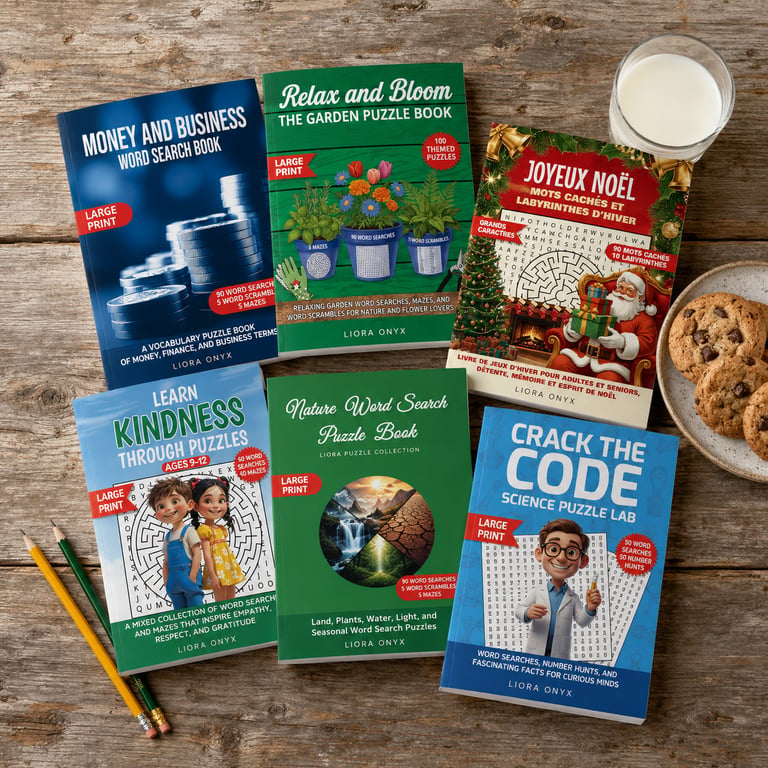 word search books with cookies and milk