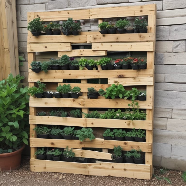 Building a Wooden Pallet Garden Wall