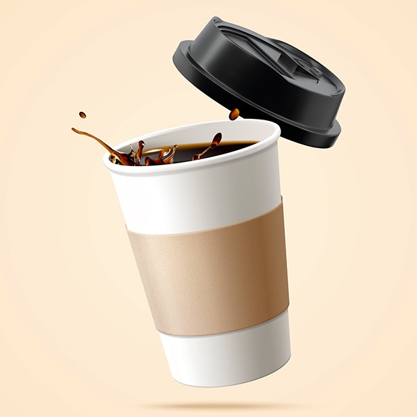 a cup of coffee with a cup of coffee