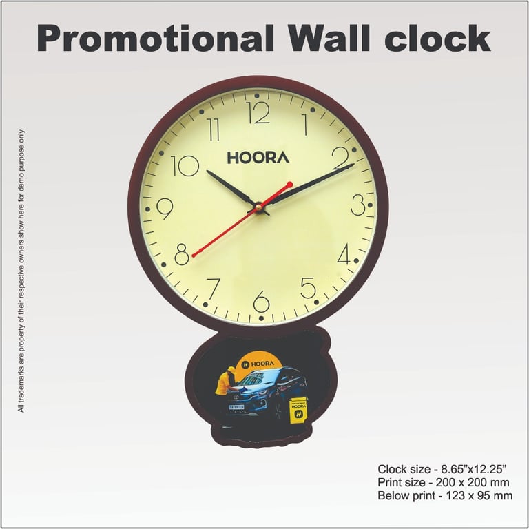 Advertising wall clock