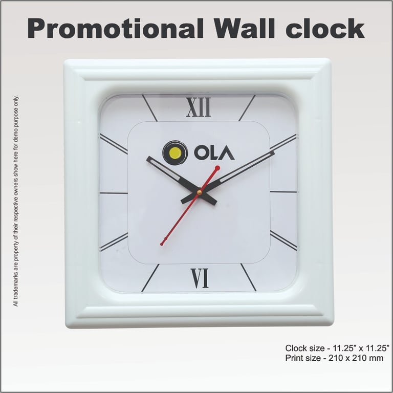 White square wall clock manufacturer in ludhiana