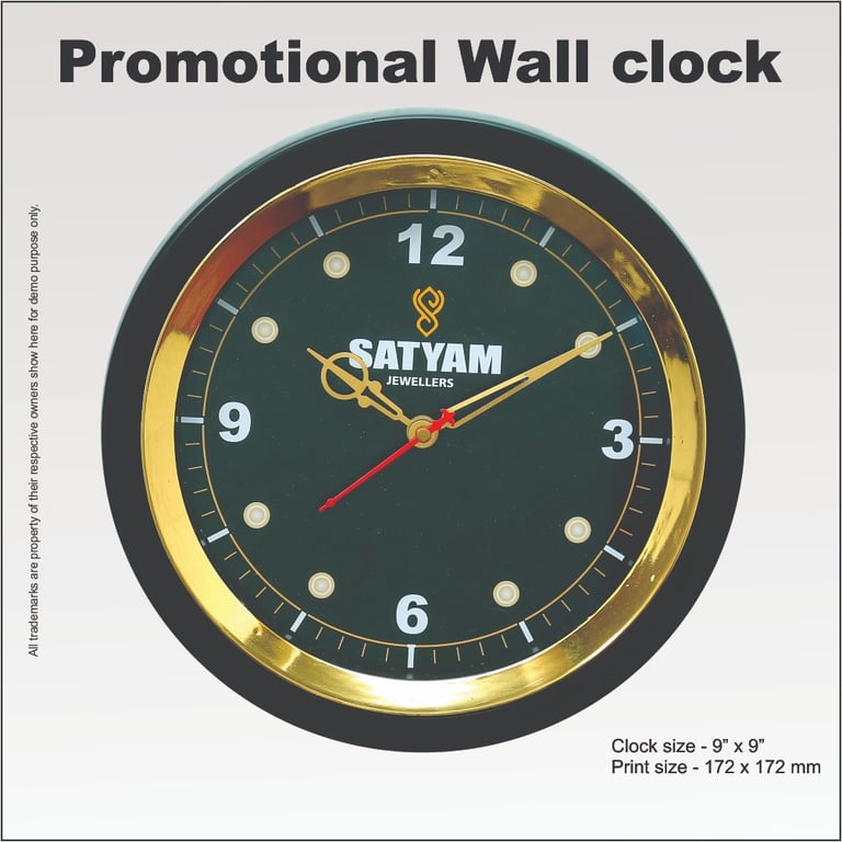 Golden Wall clock manufacturer in delhi india