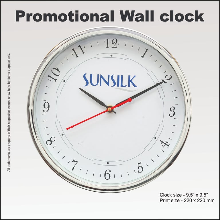 Chrome finish wall clock
