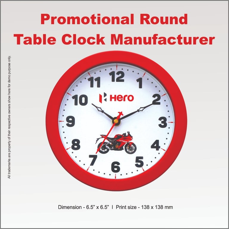 Promotional round table clock manufacturer