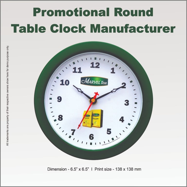 Promotional round table clock manufacturer