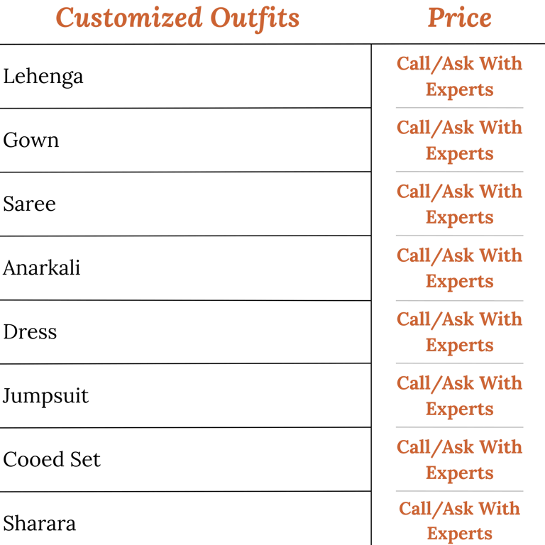 Customized Dress price