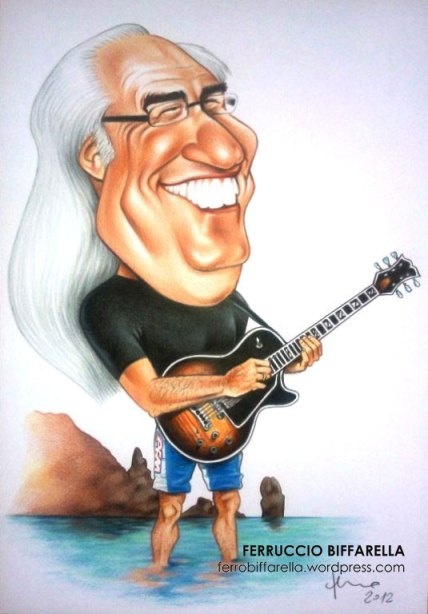 Caricatura Franco Mussida 