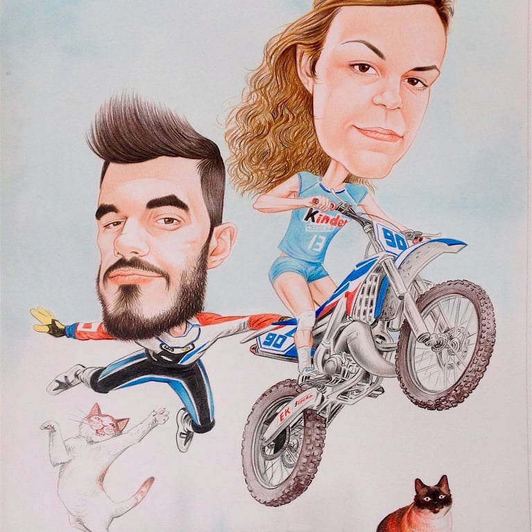Caricatura idea regalo matrimonio