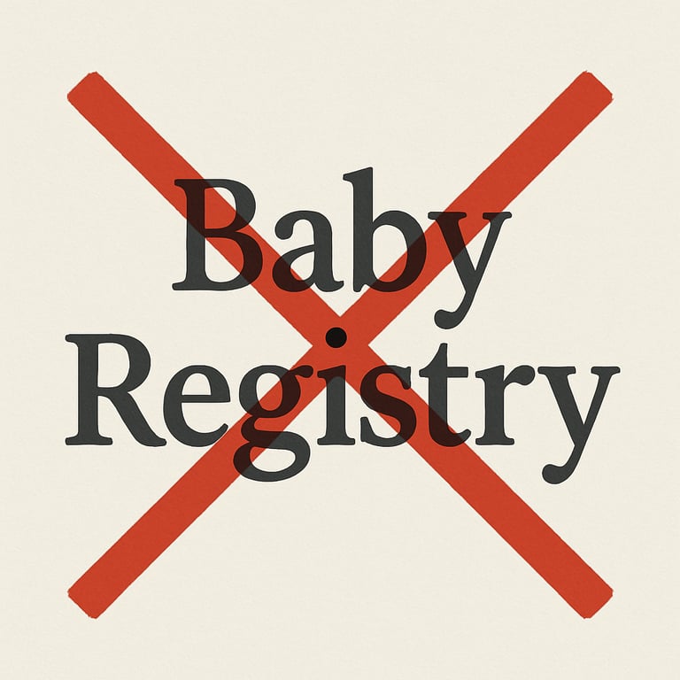 Not using a baby registry