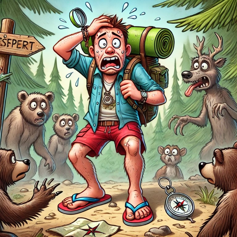 1. Bring Nothing Useful đ§ The great outdoors, unlike your bedroom or local library, does not come equipped with instructions